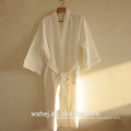 Bulk sale 50% cotton 50% polyester waffle kimono bathrobe for men and women